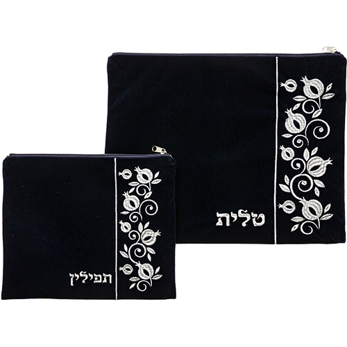 Velvet Talit-Teflin Set  With Embroidery 36x29 cm