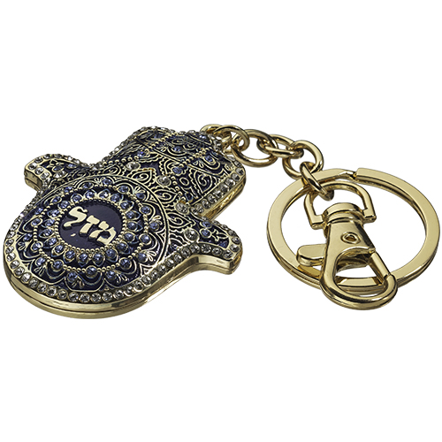 Metal Key Holder Hamsa Mazal 5.5 cm