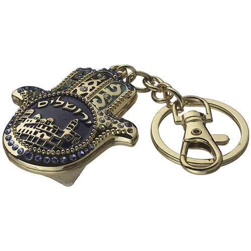 Metal Key Holder Hamsa 5.5 cm