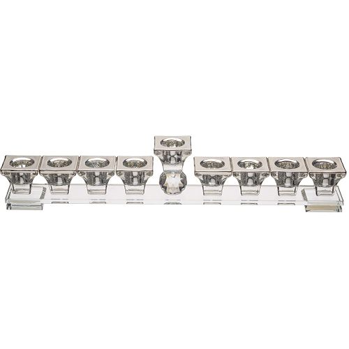 Crystal Elegant Hanukkiah 37x6 cm