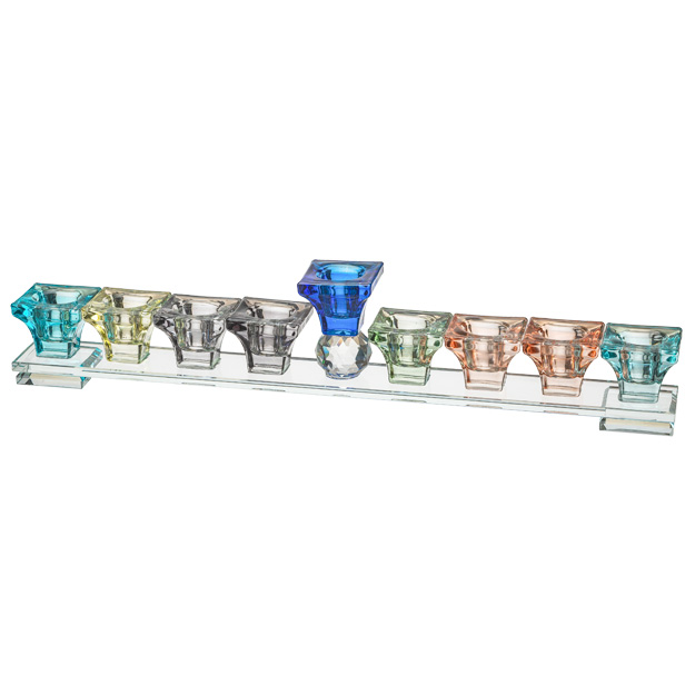 Crystal Elegant Hanukkiah 37x6 cm