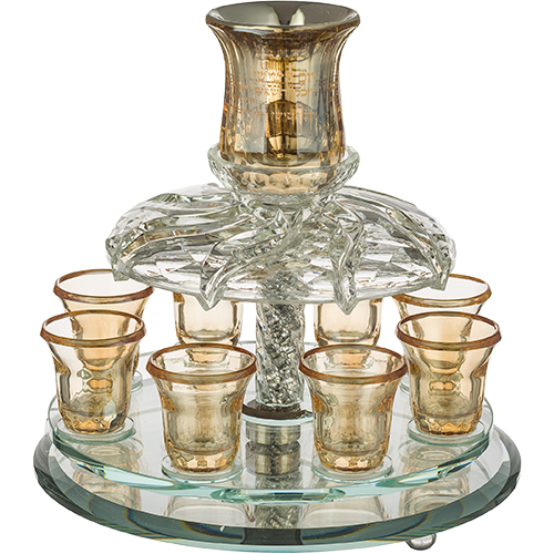 Crystal Wine Divider 33*25 cm with 8 Small Cups