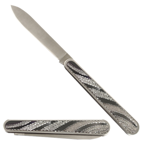 Elegant Floding Knife 35 cm with Metal Plaque