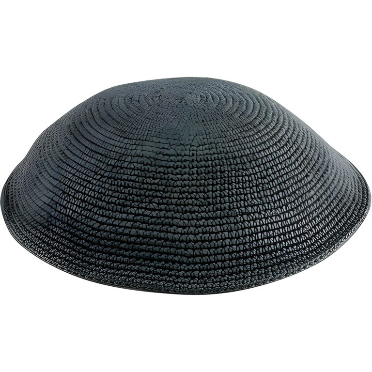 Knitted D.m.c Kippah 18cm - Dark Gray