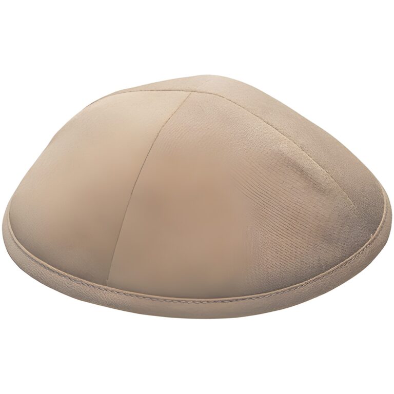 Fabric Kippah "Artman" 16 cm- Brown