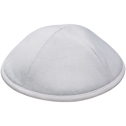 Fabric Kippah "ARTMan" 16 cm- White