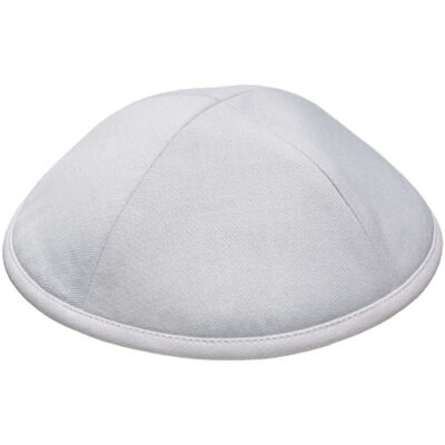 Fabric Kippah "Artman" 18 cm- White