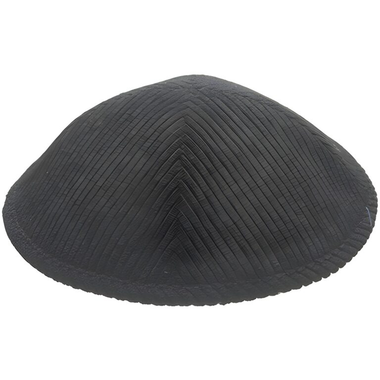 Corduroy Kippah "Artman" 19 cm- Black