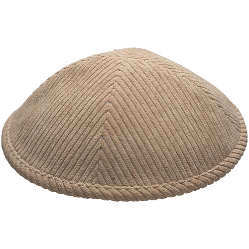 Corduroy Kippah "ARTMan" 16 cm- Brown