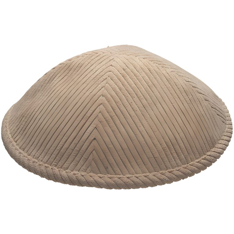 Corduroy Kippah "Artman" 18 cm- Brown