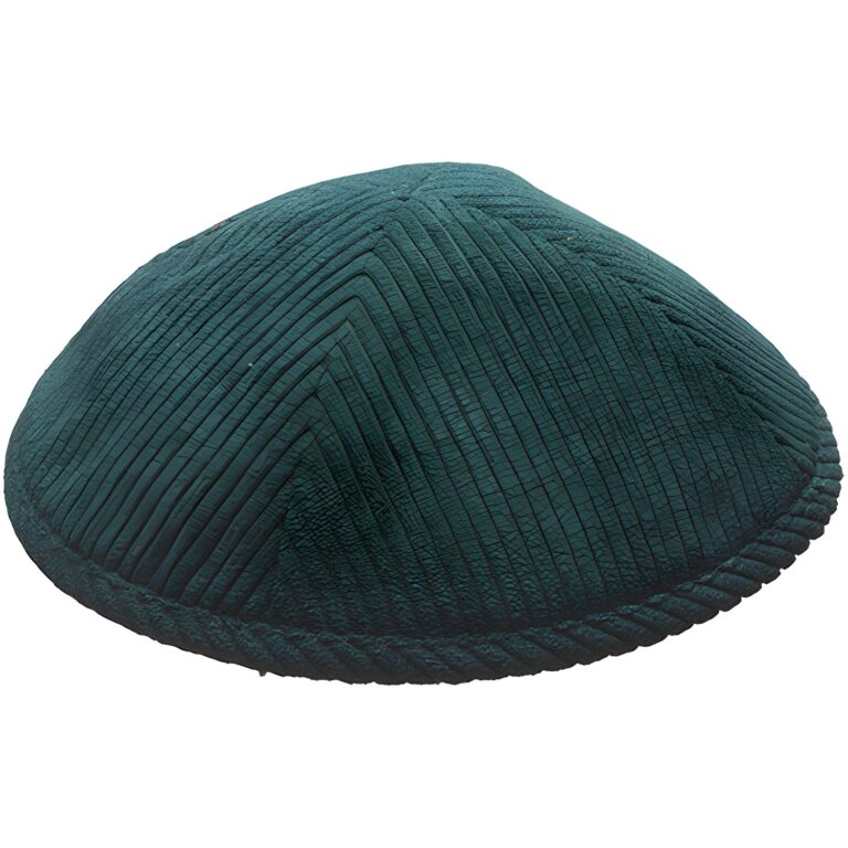 Corduroy Kippah "Artman" 18 cm- Green