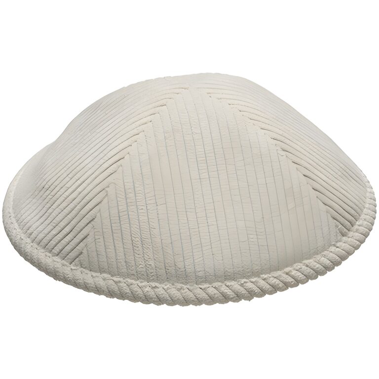 Corduroy Kippah "Artman" 16 cm- Off White