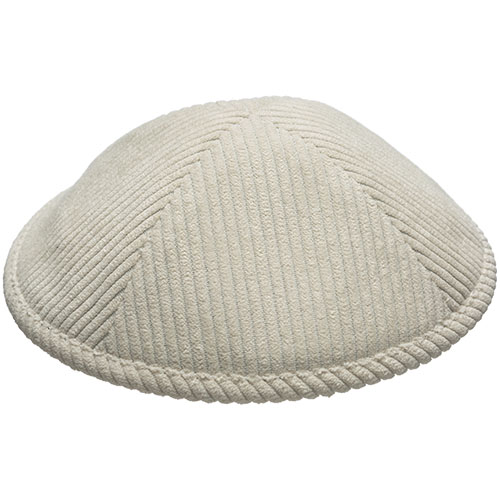 Corduroy Kippah "ARTMan" 16 cm- Off White