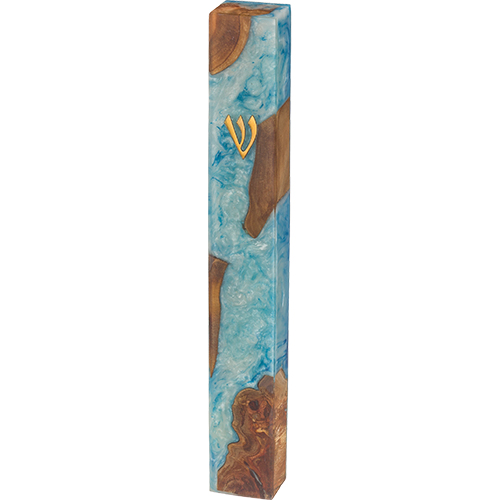 Epoxy Finish Mezuzah 20 cm "Pearl" Design