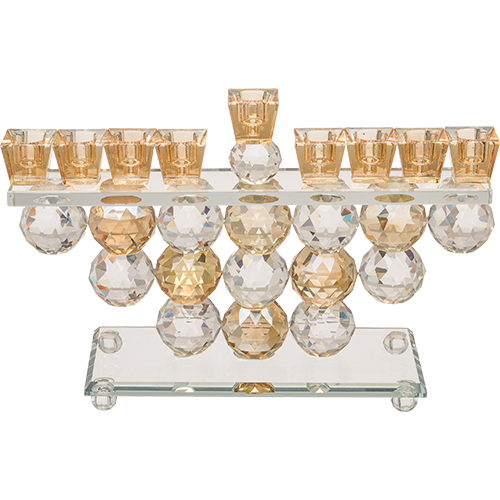 Crystal Elegant Hanukkiah 19x33 cm