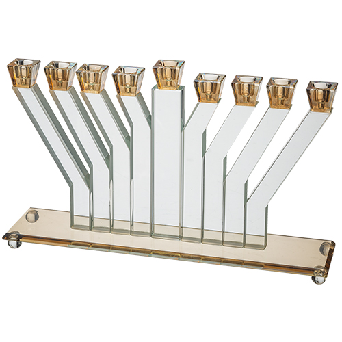 Crystal Elegant Hanukkiah 21x33 cm