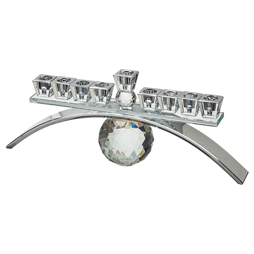 Crystal Elegant Hanukkiah 14x33 cm