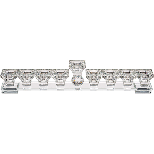 Crystal Elegant Hanukkiah 37x6 cm