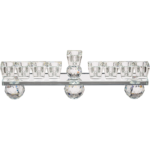 Crystal Elegant Hanukkiah 28 cm