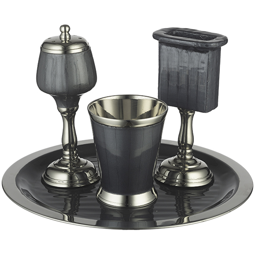 Aluminium Havdalah Set 23*14cm - Gray