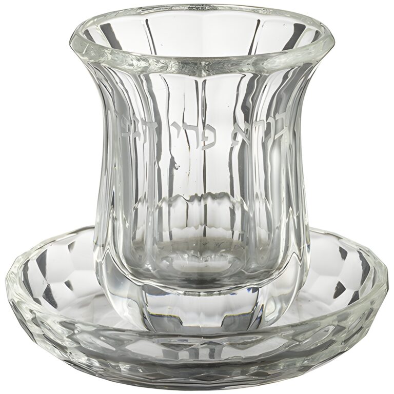 Crystal Kiddush Cup Without Leg 9 cm Contain 100ml // 3.4oz