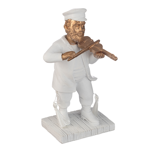 Polyresin Kleizmer Playing Violin 17 cm