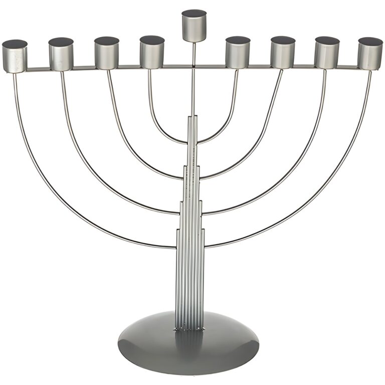 Metal "String" Menorah 33 cm - Semi Round