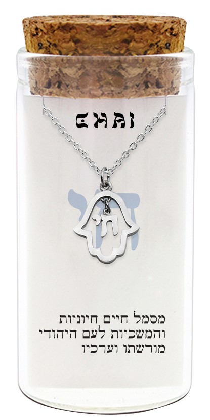 Necklace 952 Silver Plated- "Hamsa"