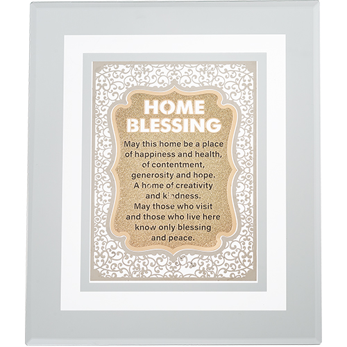 Framed Blessing with Metal Plaque 23*28 cm- Home Blessing English