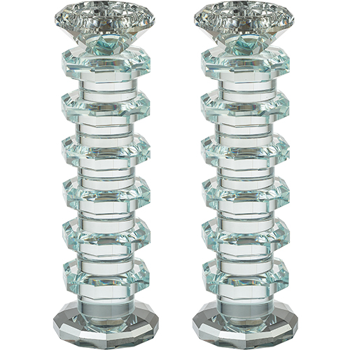 Pair of Crystal Elegant Candlesticks 22.5 cm