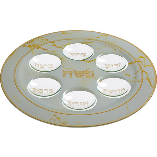 Glass Passover Plate 35 cm