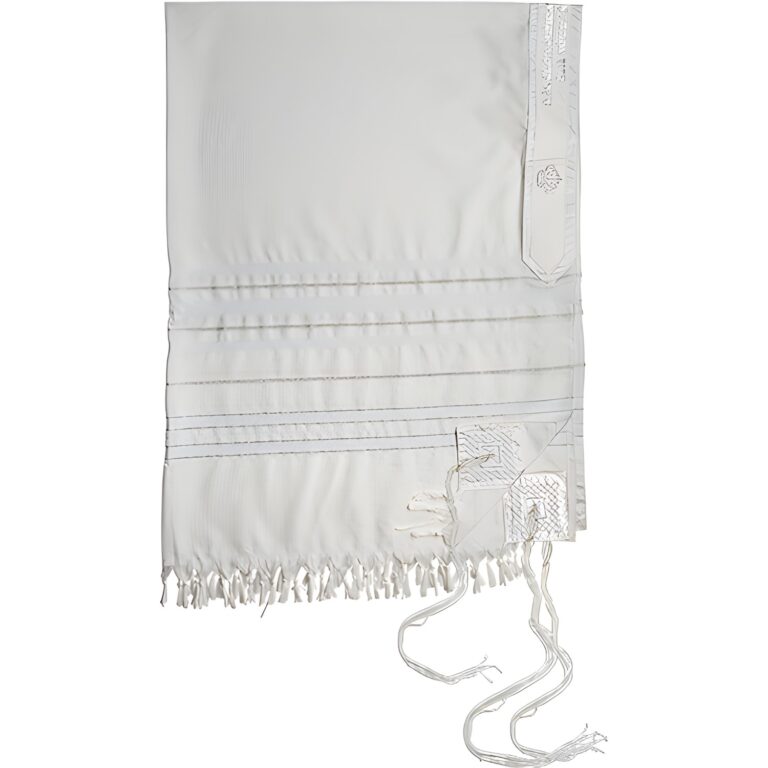 Talit Mofet Size 60 140*185 cm with Silver Stripes