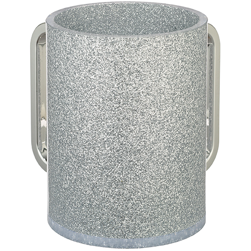 Perspex Clear Washing Cup 13 cm - Silver Sparkles