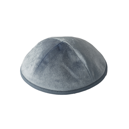 Velvet Kippah 17 cm- Blue