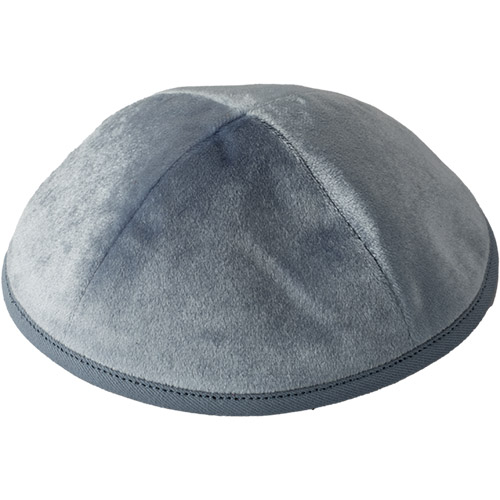 Velvet Kippah 19 cm- Blue