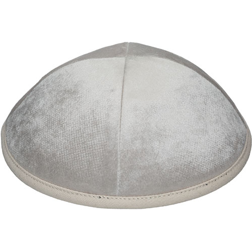 Velvet Kippah 19 cm- Pearl