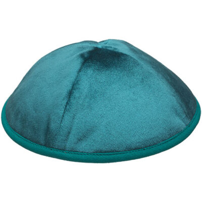 Velvet Kippah 17 cm- Green