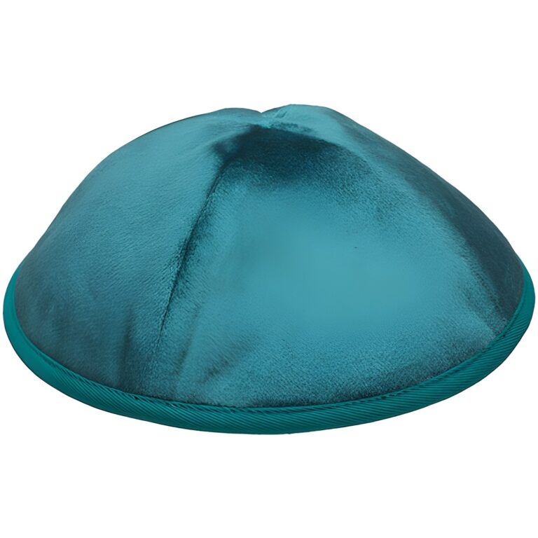 Velvet Kippah 17 cm- Green
