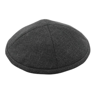 Fabric Kippah 16 cm- Dark Gray