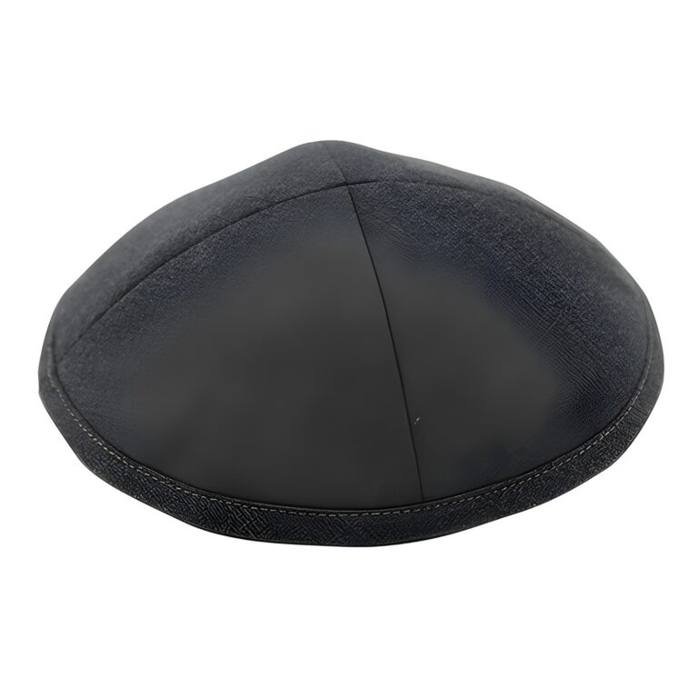 Fabric Kippah 16 cm- Dark Gray