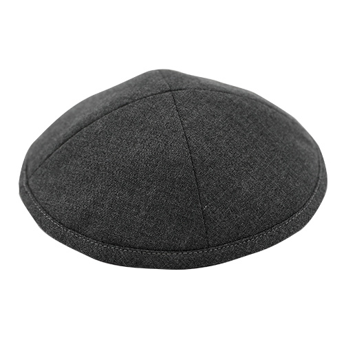 Fabric Kippah 16 cm- Dark Gray