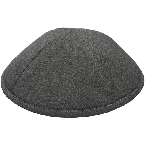 Fabric Kippah 17 cm- Dark Gray