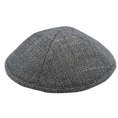 Fabric Kippah 17 cm- Gray