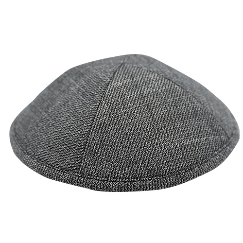 Fabric Kippah 17 cm- Gray