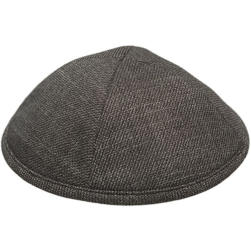 Fabric Kippah 19 cm- Gray