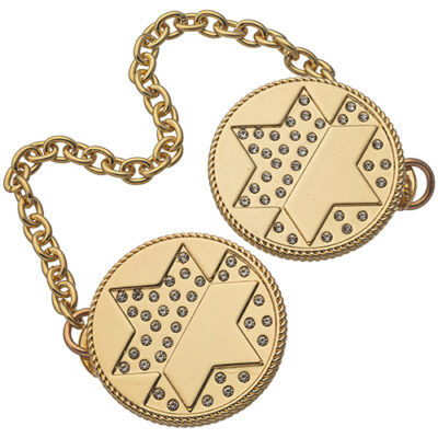 קליפסים לטלית 9 ס"מ - גימור זהב