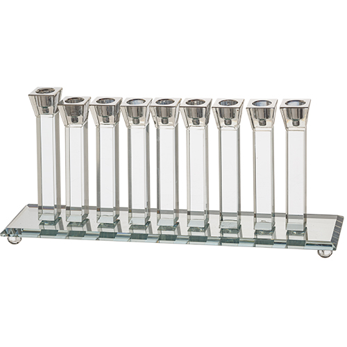 Crystal Elegant Hanukkiah 16x39 cm