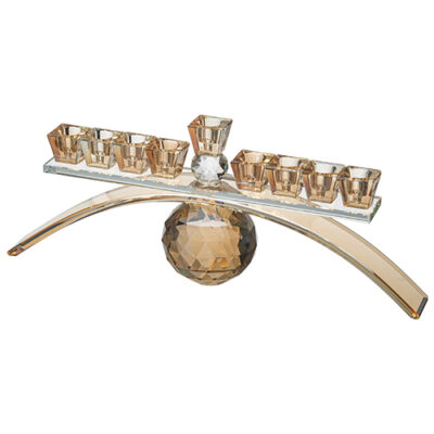 Elegant Crystal Menorah 14*33 cm