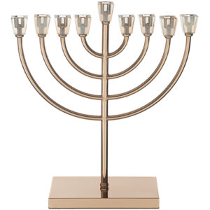 חנוכיית מתכת עם ראשי קריסטל 36 ס"מ