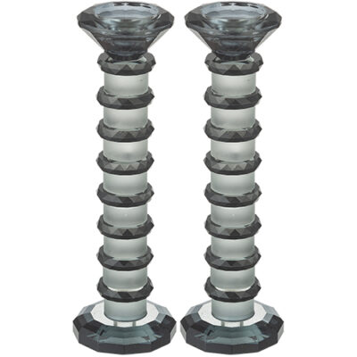 Pair of Crystal Elegant Candlesticks 22.5 cm